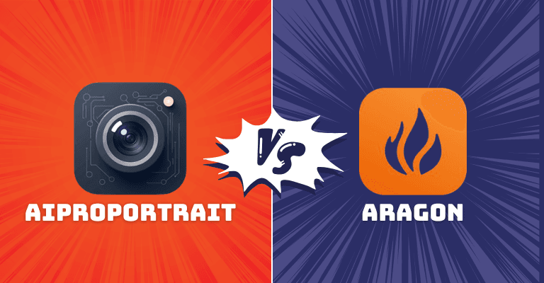 AiProPortrait vs Aragon AI comparison banner