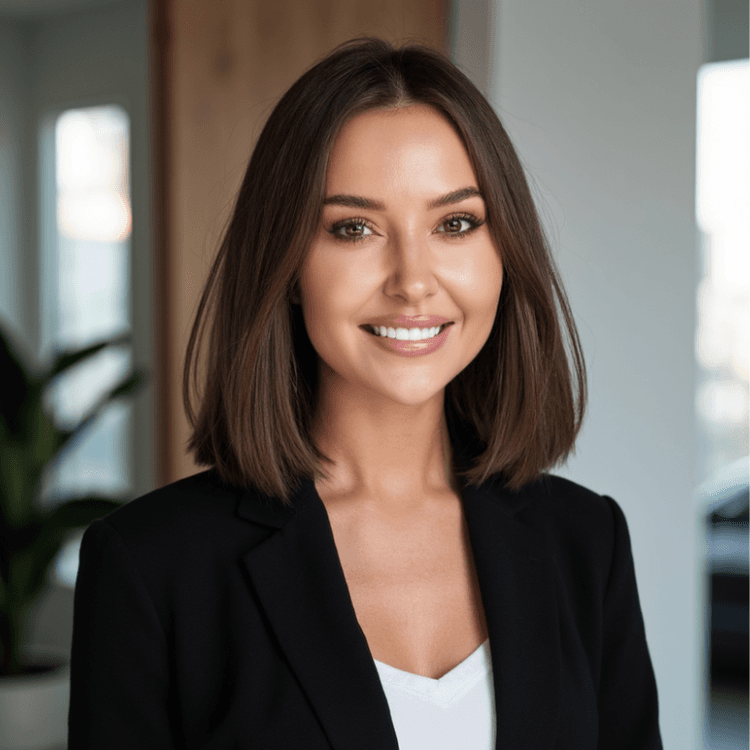 ai headshot of female with blurred background