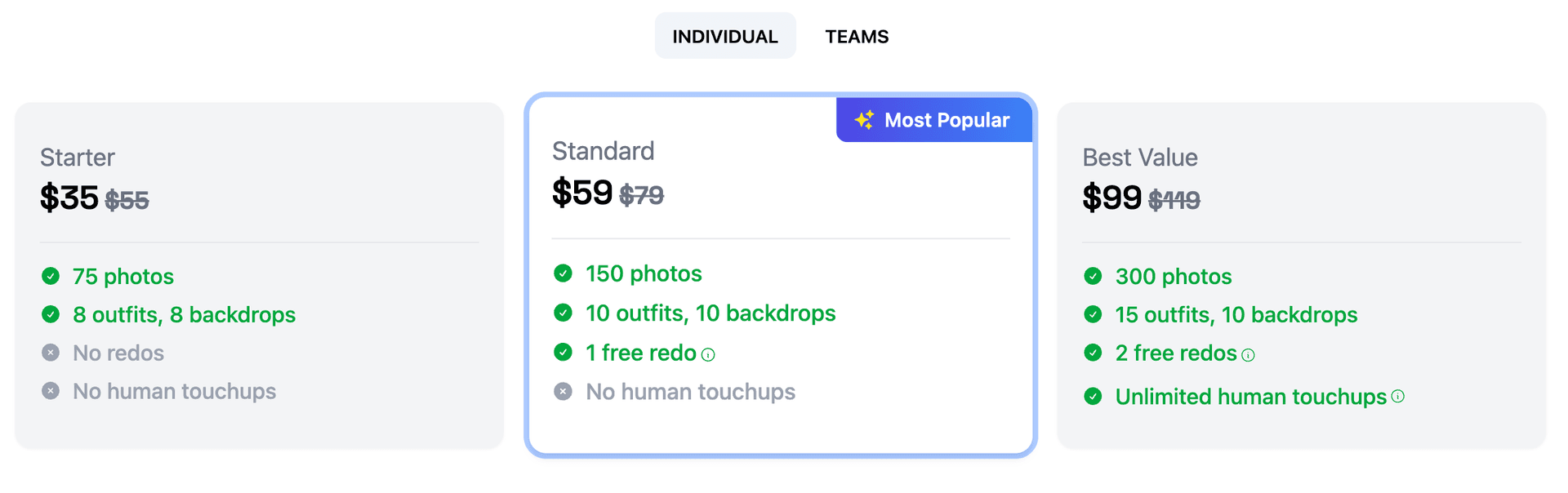 DreamWave AI pricing page