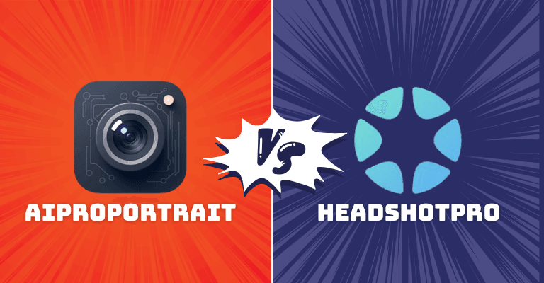 AiProPortrait vs HeadshotPro comparison banner