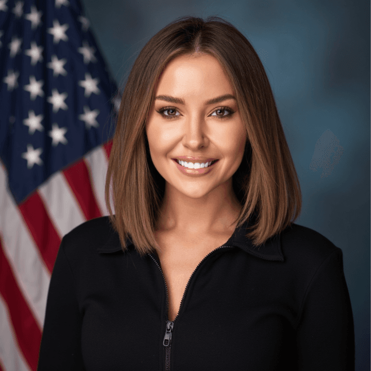 ai generated images of real people with american flag background