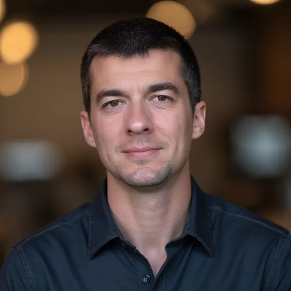 Professional AI headshot with custom background generated by AiProPortrait