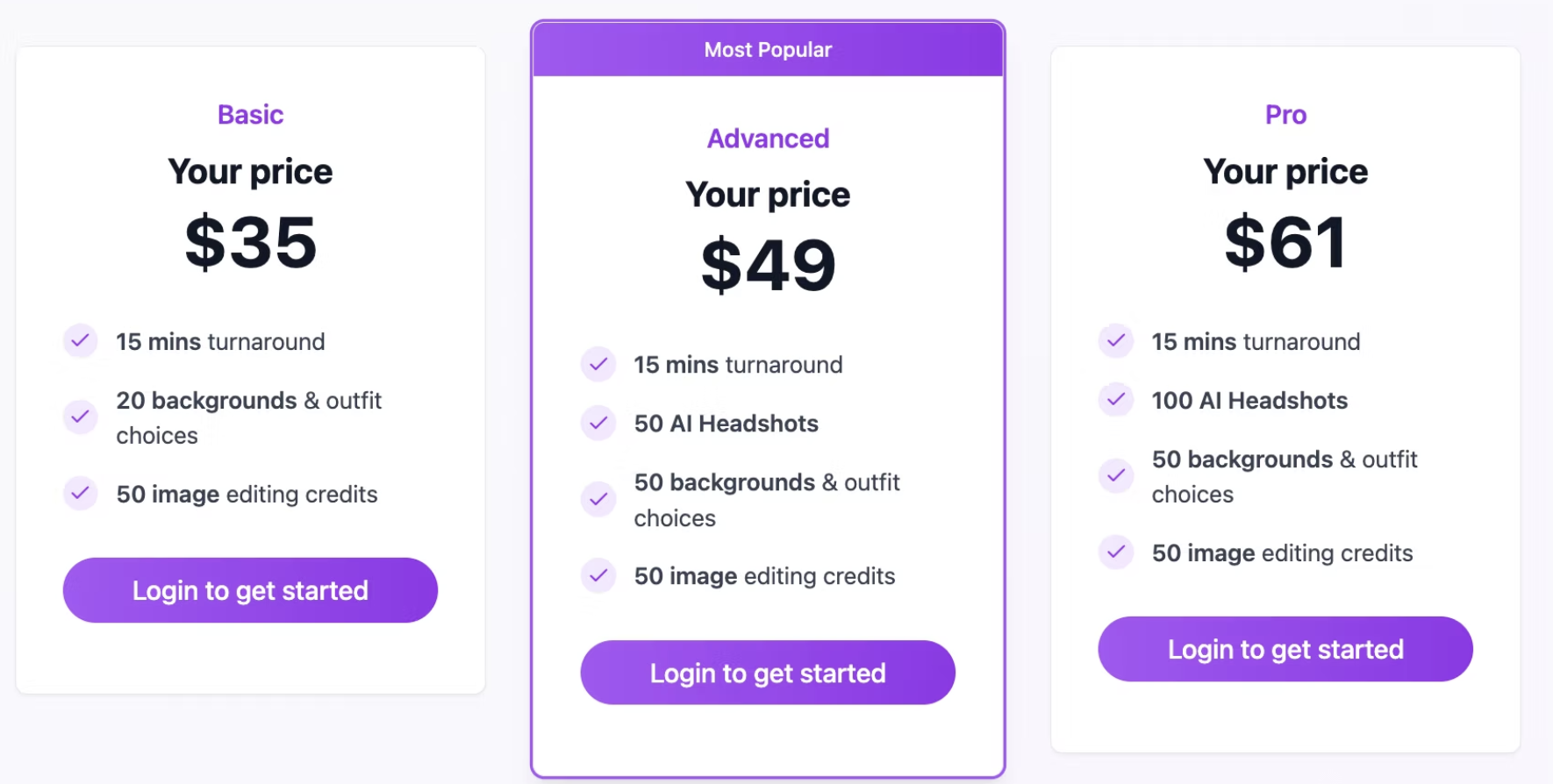Try It On AI pricing plans