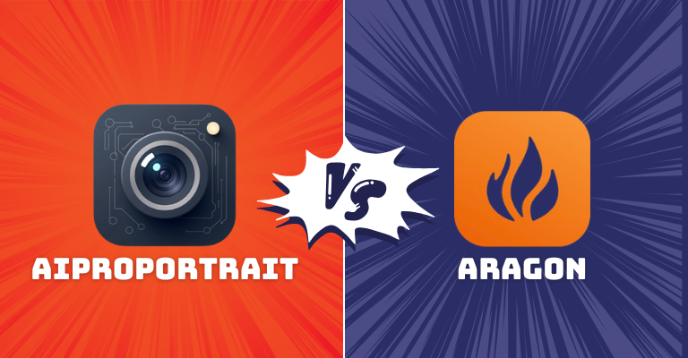 AiProPortrait vs Aragon AI comparison banner