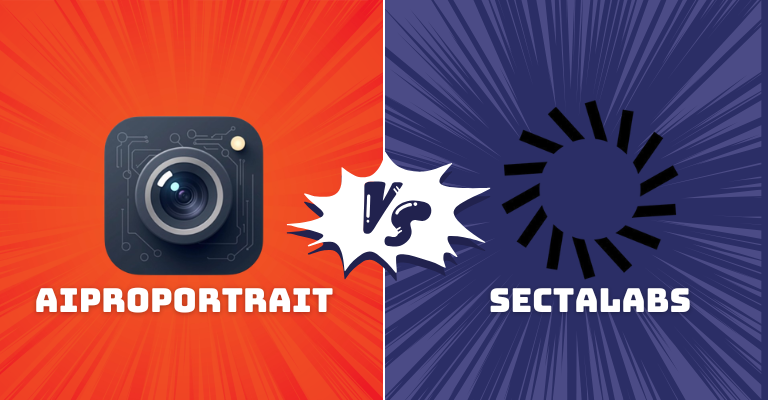 AiProPortrait vs Secta AI comparison banner