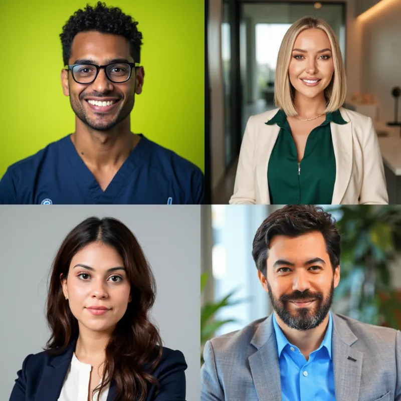 ai generated images of real people with different backgrounds