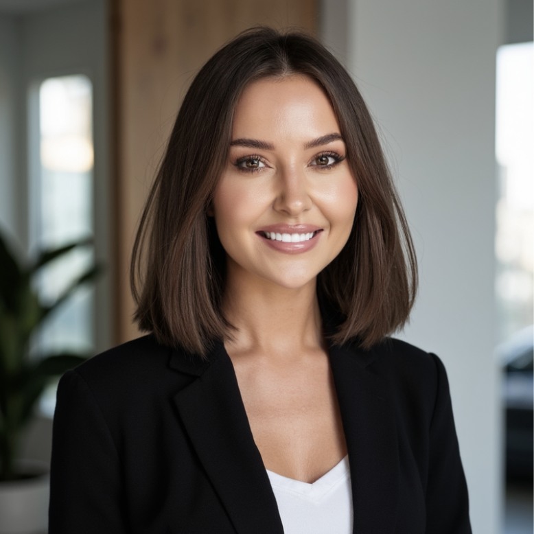 ai headshot of female with blurred background